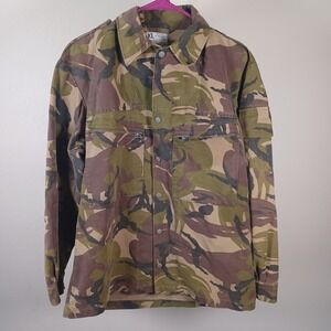 Seyntex Vintage Dutch Military Camoflage Snap Button 2 Pocket Field Jacket